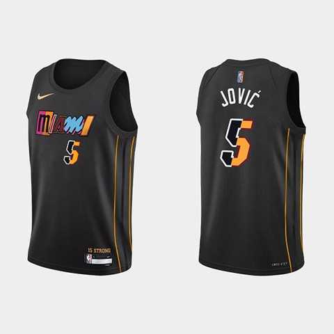 Miami Heat #5 Nikola Jovic 2022 Black City Edition 75th Anniversary Stitched Basketball Jersey Dzhi,We sell and wholesale Miami Heat #5 Nikola Jovic 2022 Black City Edition 75th Anniversary Stitched Basketball Jersey Dzhi on line form chian!